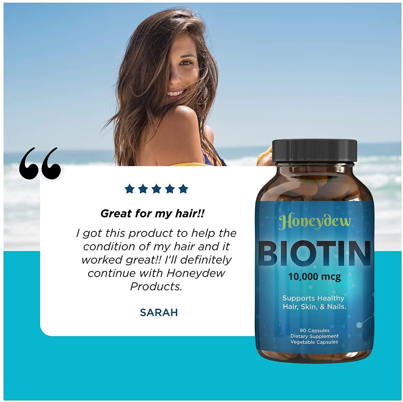 Biotin 10000mcg Hair Growth Vitamins - Natural Biotin Hair Vitamins for Faster Hair Growth Treatment and Nail Strengthener - Biotin for Hair Growth with Hair Skin and Nails Vitamins for Hair Regrowth
