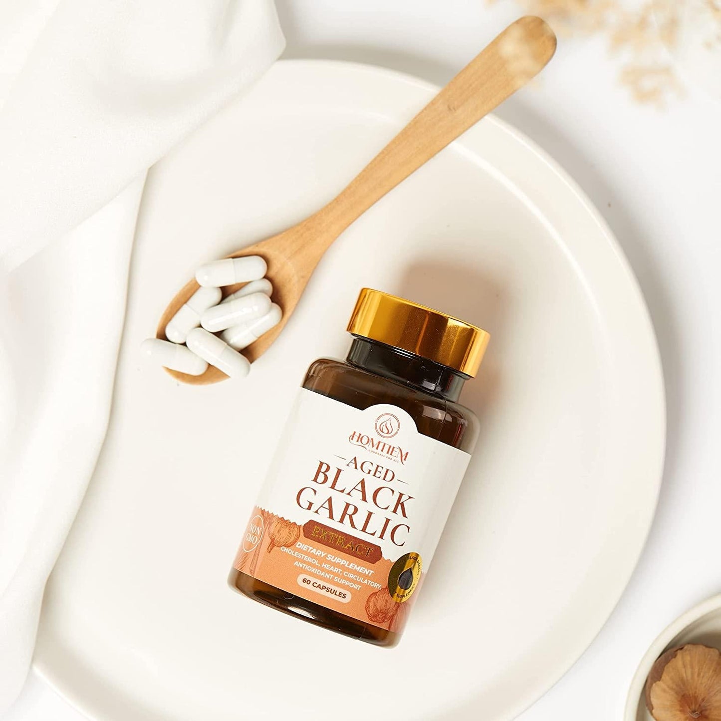 Black Garlic Capsule | 60 Capsules | Non-GMO, Gluten Free Supplement