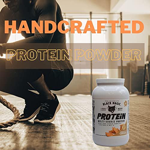 Black Magic Protein Powder Whey Egg Casein Complex + Enzymes and MCT's Recovery 2lbs Cinnamon Toast Cereal Flavor