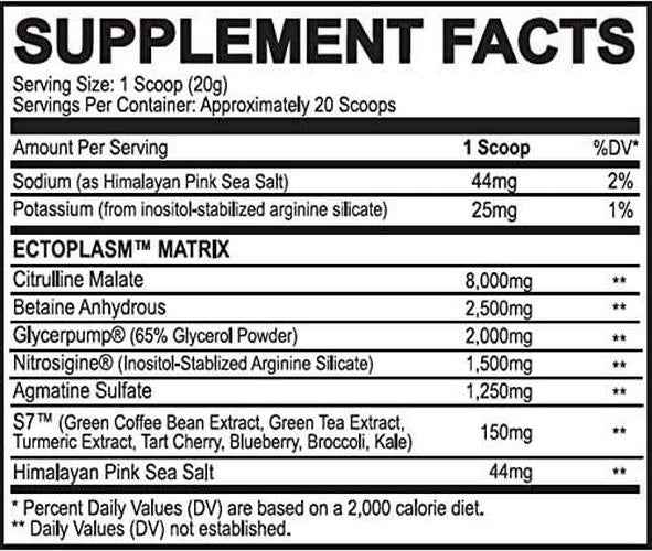 Black Magic Supply Ecto Plasm Non-Stimulant Pump Igniter | Supernatural Pump Formula | Increased Hydration and Vascularity | 20 Scoops | Fruit Punch