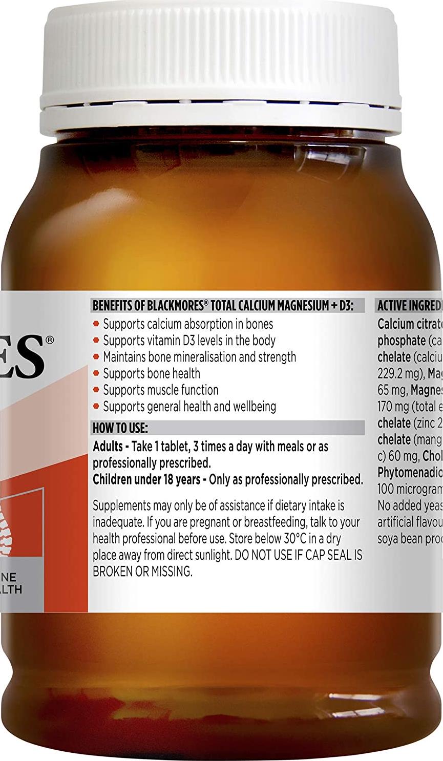 Blackmores Total Calcium + Magnesium + D3 (200 Tablets)