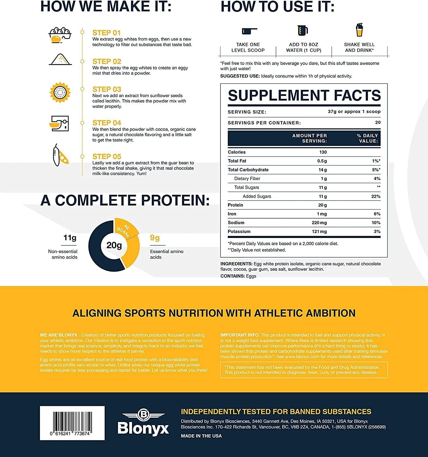 Blonyx Power and Strength Bundle, HMB+ Creatine and Egg White Protein Isolate, 30 Day Supply