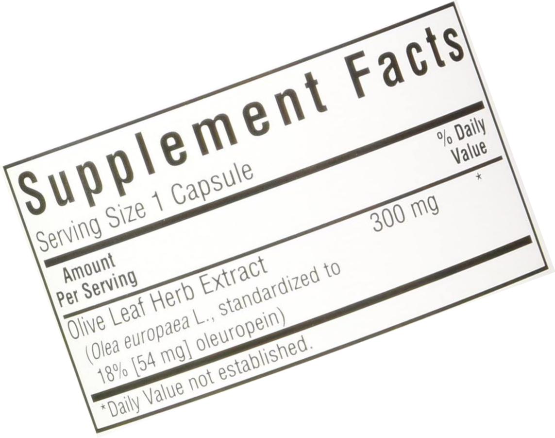 Bluebonnet Nutrition - Olive Leaf Herb Extract - 120 Vegetarian Capsules