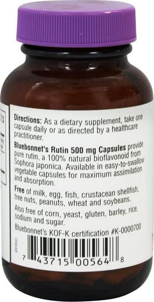 Bluebonnet Nutrition Rutin 500 mg 50 Veggie Caps