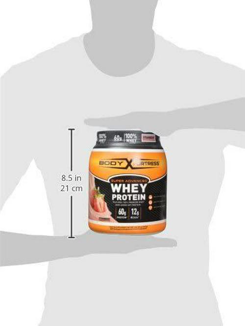 Body Fortress Super Advanced Whey Protein Powder, Strawberry, 2 Pounds