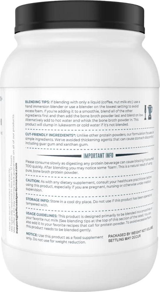 Bone Broth Powder, 2lb Pure Grass Fed Beef Bone Broth Protein Powder. Unflavored, Contains Collagen, Glucosamine and Gelatin, Paleo Protein Powder, Keto, Gut-Friendly, Non-GMO, Dairy Free. 32oz