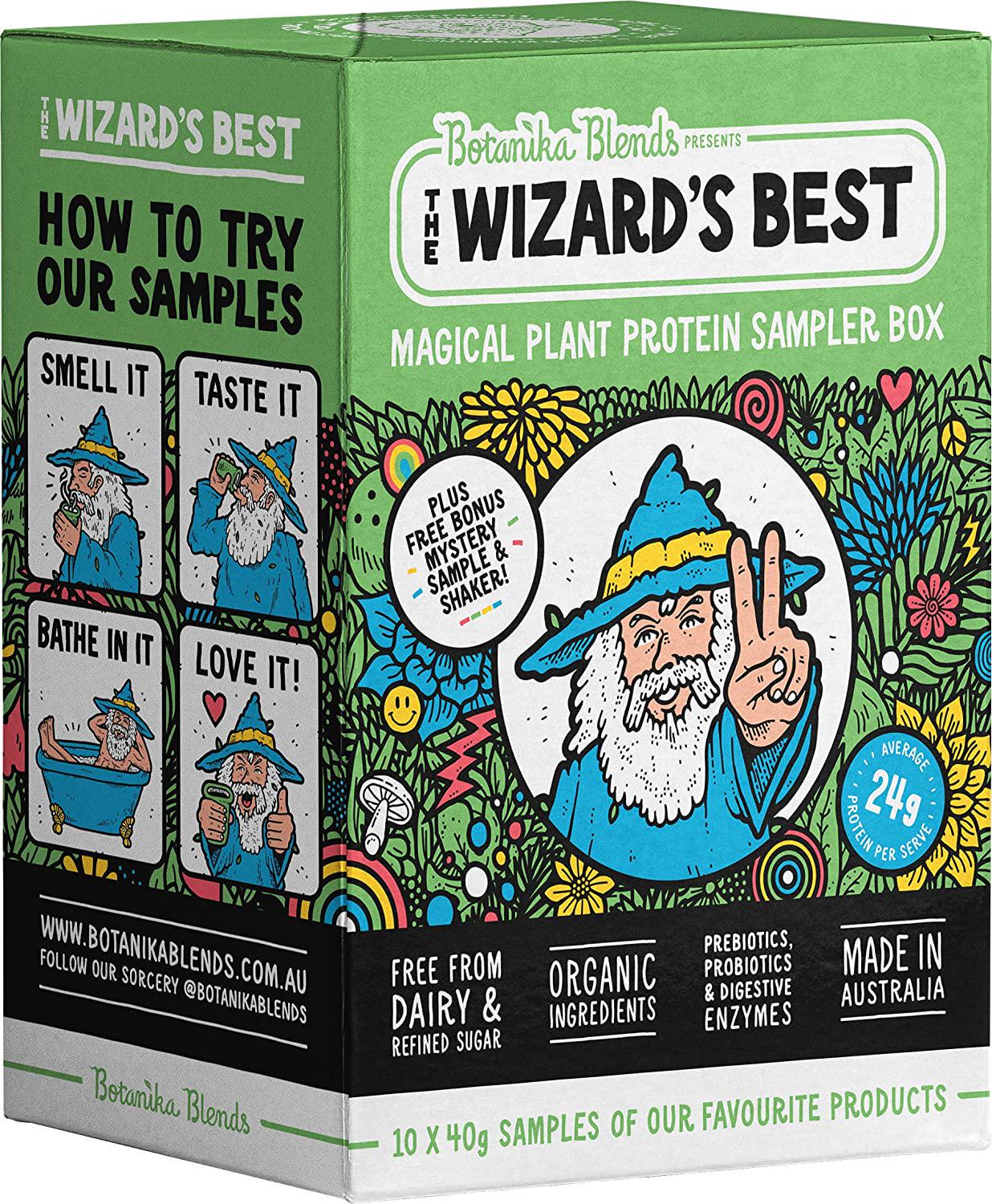 Botanika Blends The Wizard's Best Bundle Box (10 Mixed Samples + Shaker + Mystery Sample) 500G