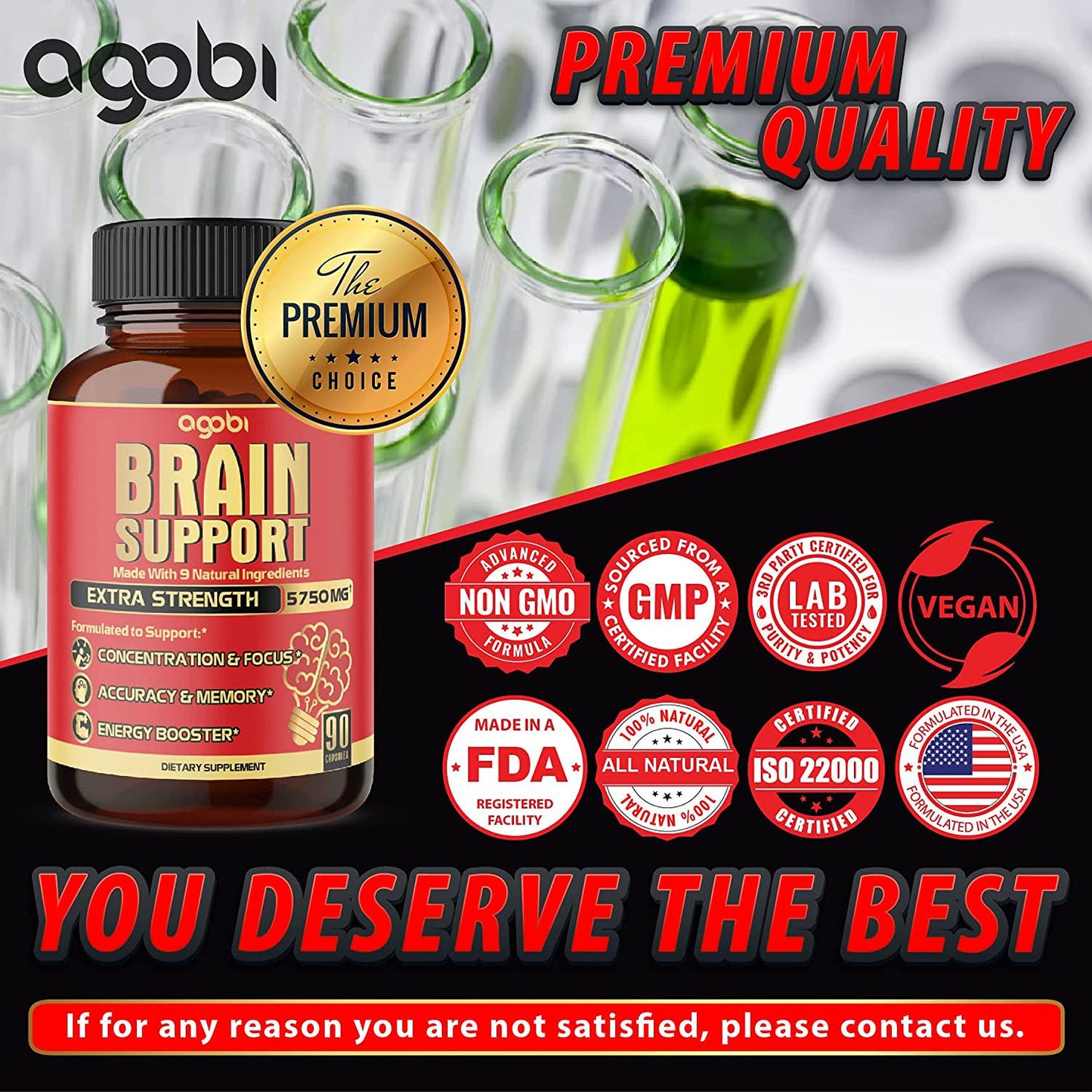 Brain Support, Helps Memory and Focus, Accuracy and Concentration, Energy Support. Highest Potency with Ashwagandha, Gotu Kola, Rhodiola Rosea.*
