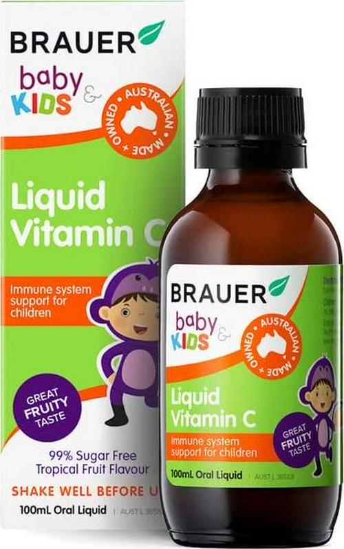 Brauer Natural Baby and Kids Liquid Vitamin C Oral Liquid 100 ml