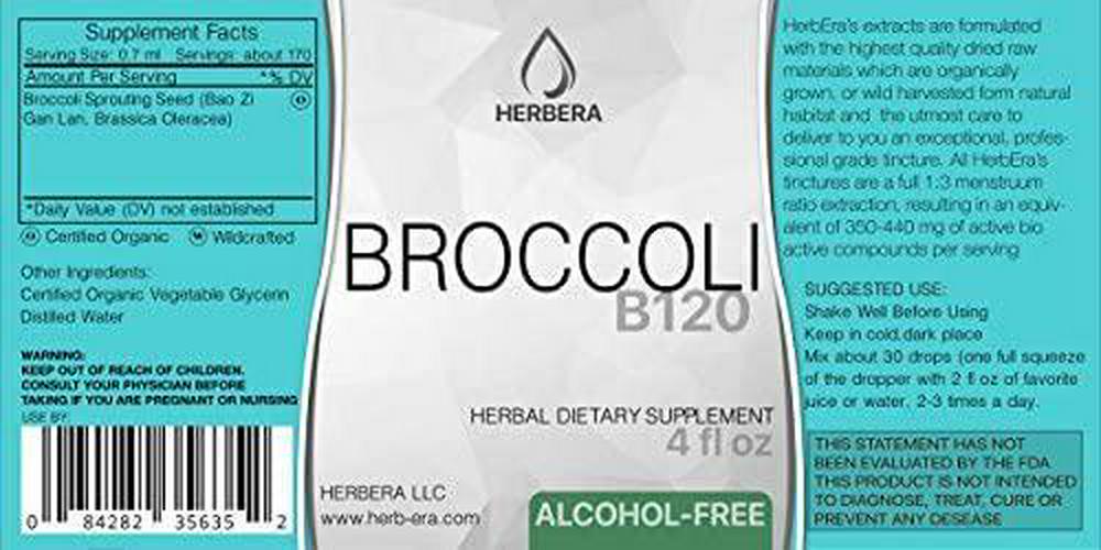 Broccoli B120 Alcohol-Free Herbal Extract Tincture, Super-Concentrated Organic (Bao Zi Gan LAN, Brassica Oleracea) 4 fl oz