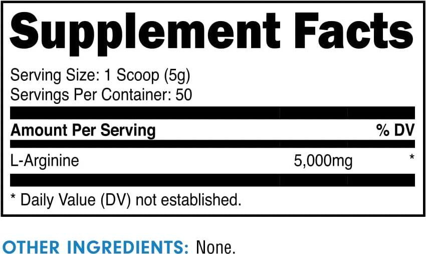 Bucked Up L-Arginine 5000mg Powder, Bucked Up Essentials (50 Servings)