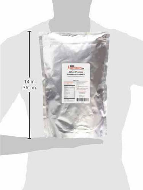 BulkSupplements.com Whey Protein Concentrate - Whey Protein Powder - Protein Powder Unflavored - Low Calorie Protein Powder - Protein Powder for Muscle Gain (1 Kilogram - 2.2 lbs)