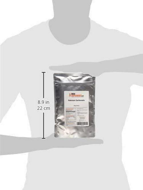 BulkSupplements.com Calcium Carbonate Powder - Calcium 500mg - Eggshell Powder - Chalk Powder - Vegan Calcium Supplements - Pure Calcium - Calcium Supplement - Bone Health Calcium (250 Grams - 8.8 oz)