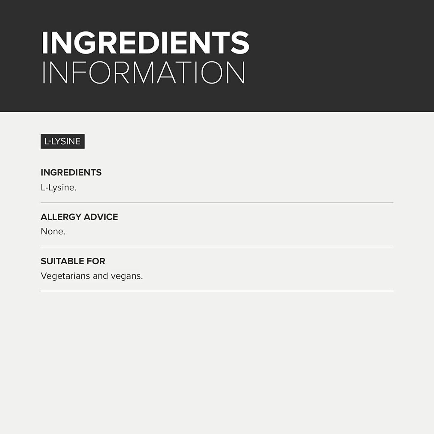 Bulk L-Lysine Powder, 100 g, Packaging May Vary