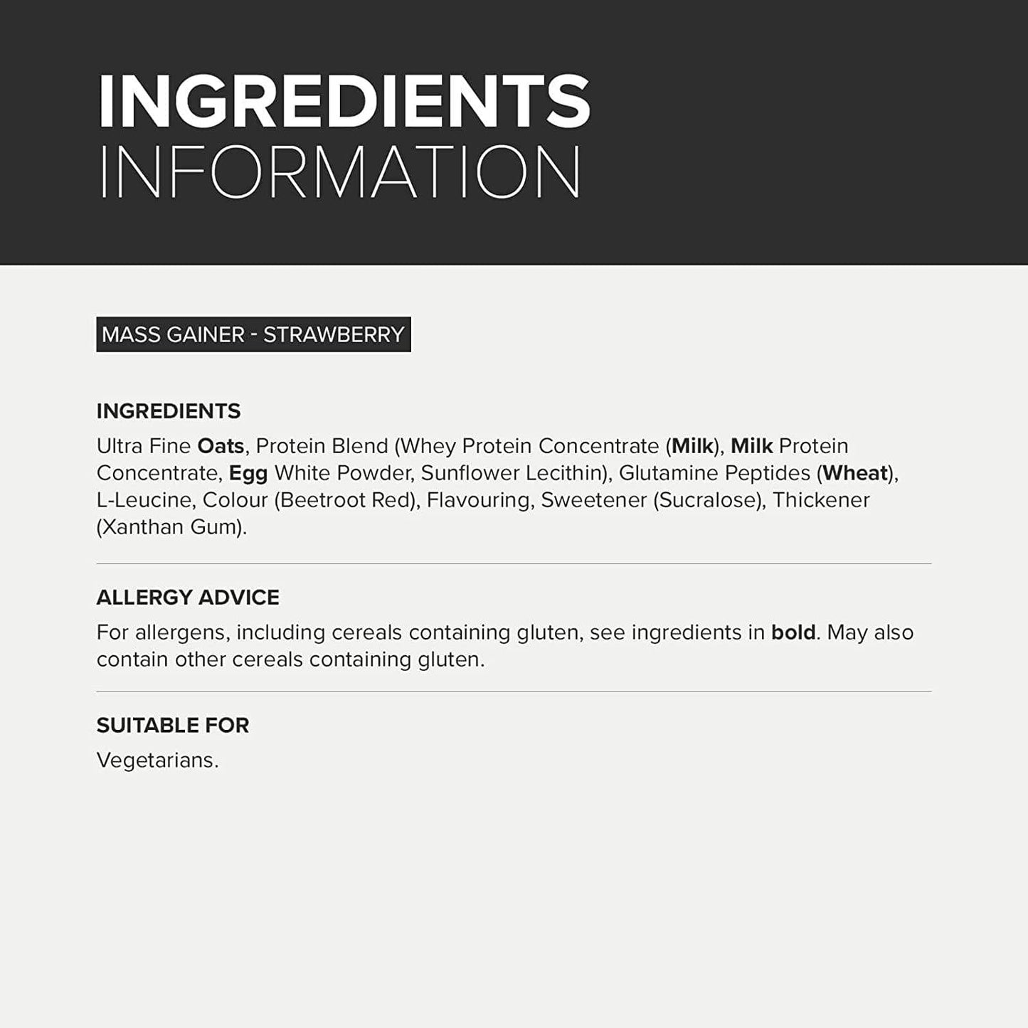 Bulk Mass Gainer, Protein Shake for Weight Gain, Strawberry, 1 kg, Packaging May Vary