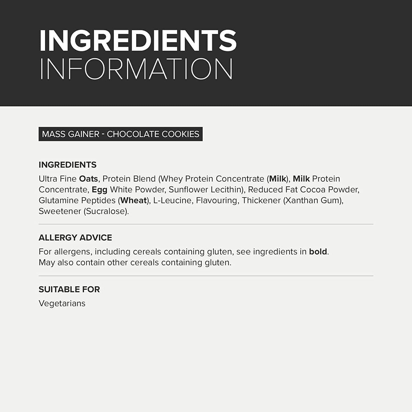 Bulk Mass Gainer, Protein Shake for Weight Gain, Chocolate Cookies, 2.5 kg, Packaging May Vary