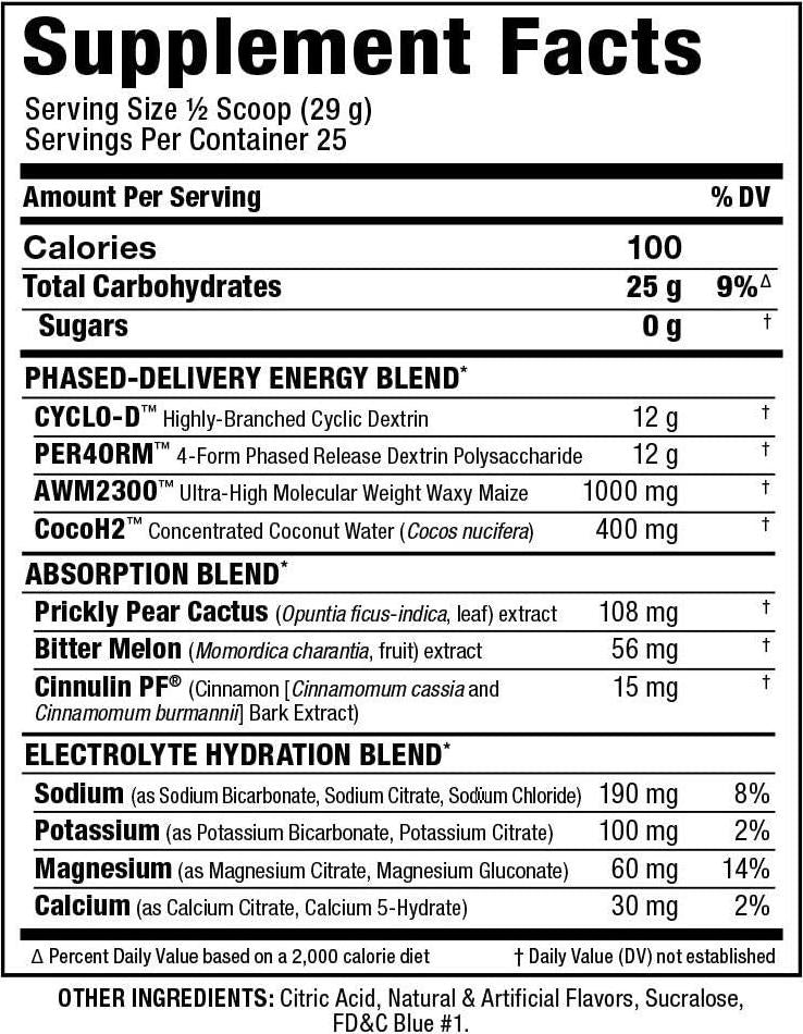 CARBion+ with Electrolytes, Blue Ice Pop, 25.6 oz (725 g), ALLMAX Nutrition