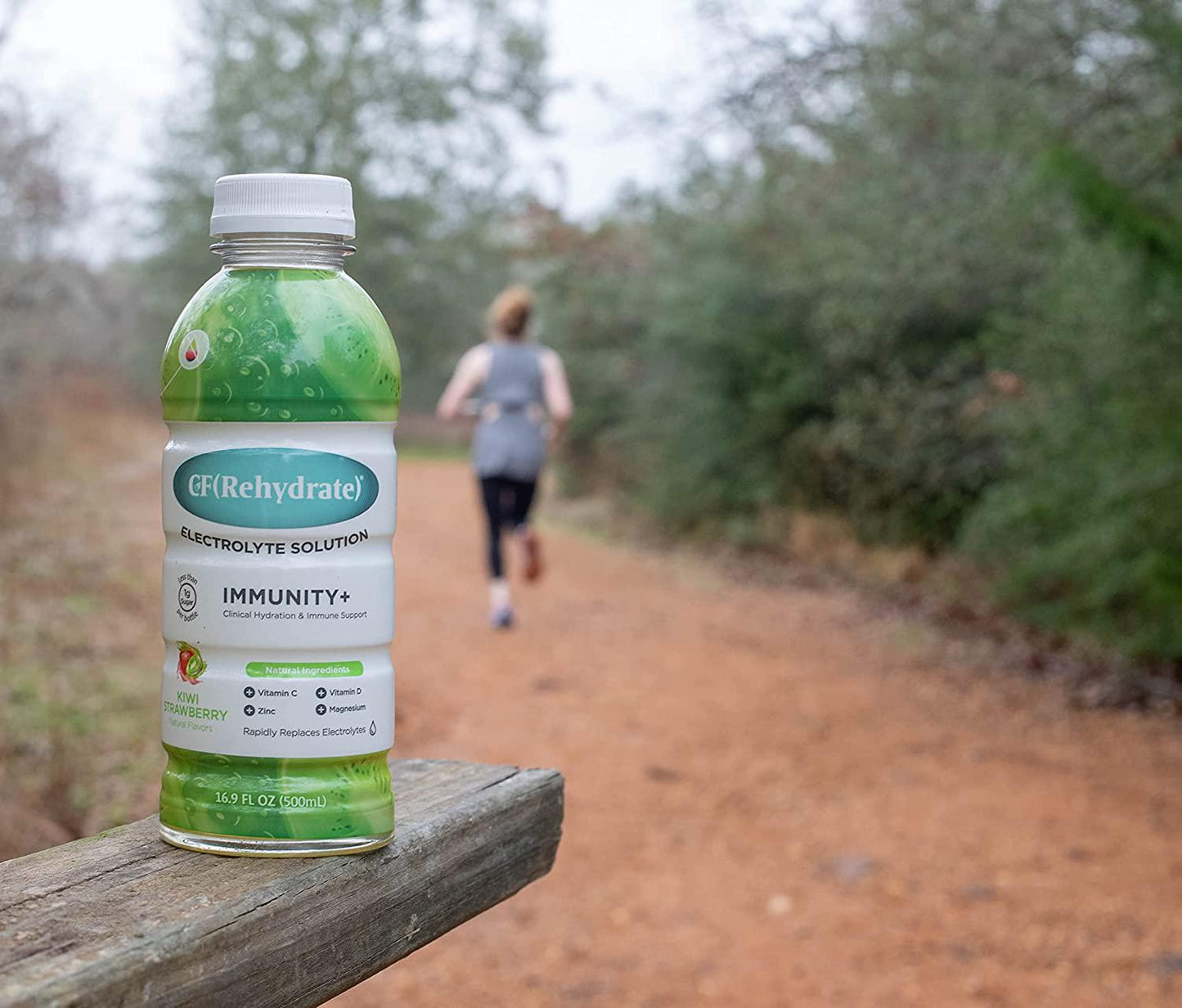 CF Nutrition CF(Rehydrate) Immunity+ Electrolyte Solution, Clinical Hydration and Immune System Support, Includes Zinc, Magnesium, Vitamin C, and Vitamin D, Orange, 16.9 Fl Oz (Pack of 2)