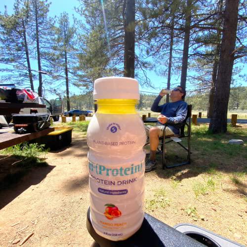 CF(Protein) Plant Based Protein Shake, Mango Peach Flavor, Protein 13g, Fiber 13g, Made with Natural Ingredients, Ready to Drink, Vegan, Dairy Free, 8 Fl Oz (Pack of 4)