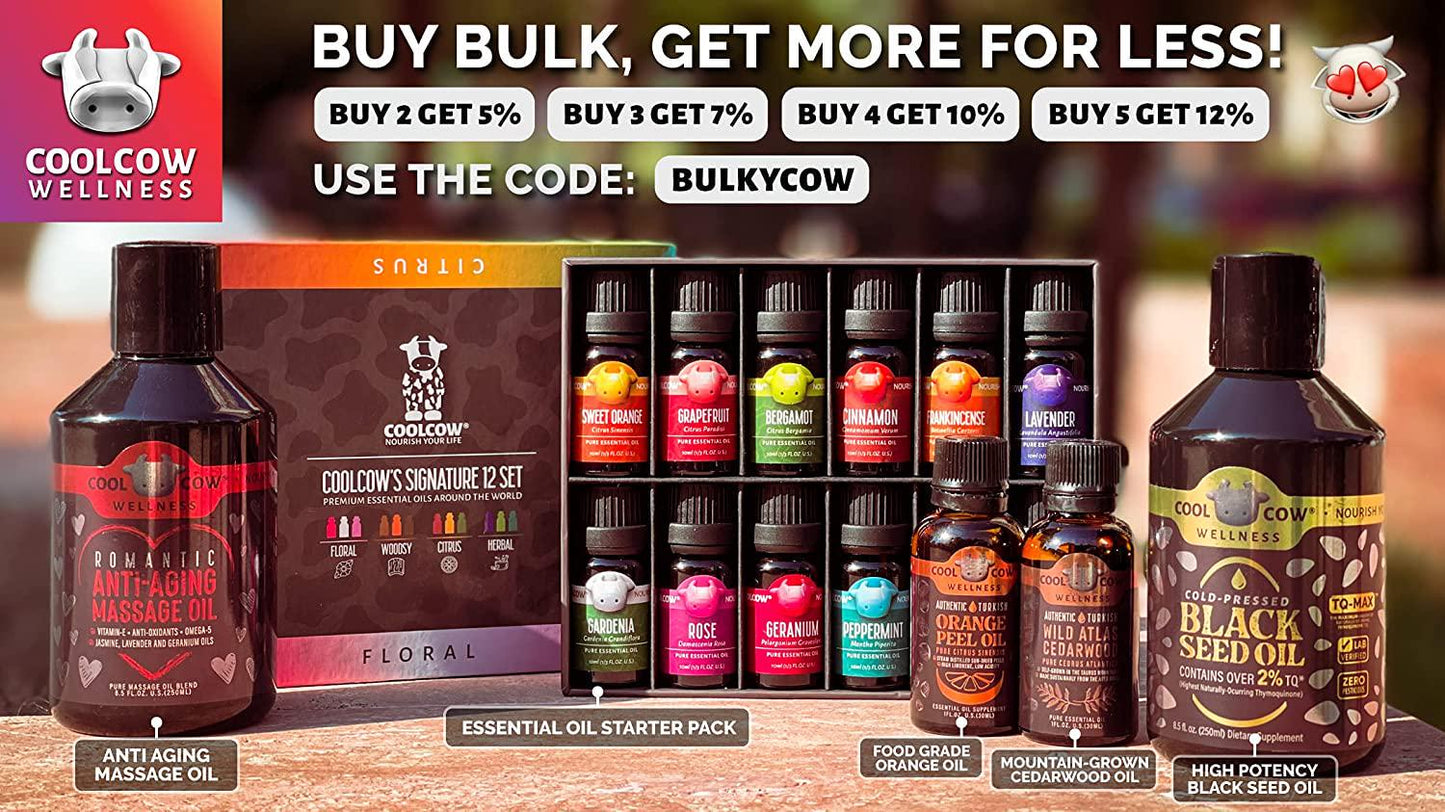 COOLCOW Black Seed Oil 8oz: 5X% Thymoquinone, Cold Pressed, 100% Turkish Black Cumin Nigella Sativa Seed Oil (Grown Traditionally), Non-GMO, 100% Liquid Pure Blackseed Oil