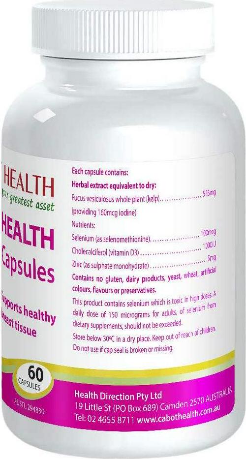 Cabot Health Breast Health Capsules, 60 Count