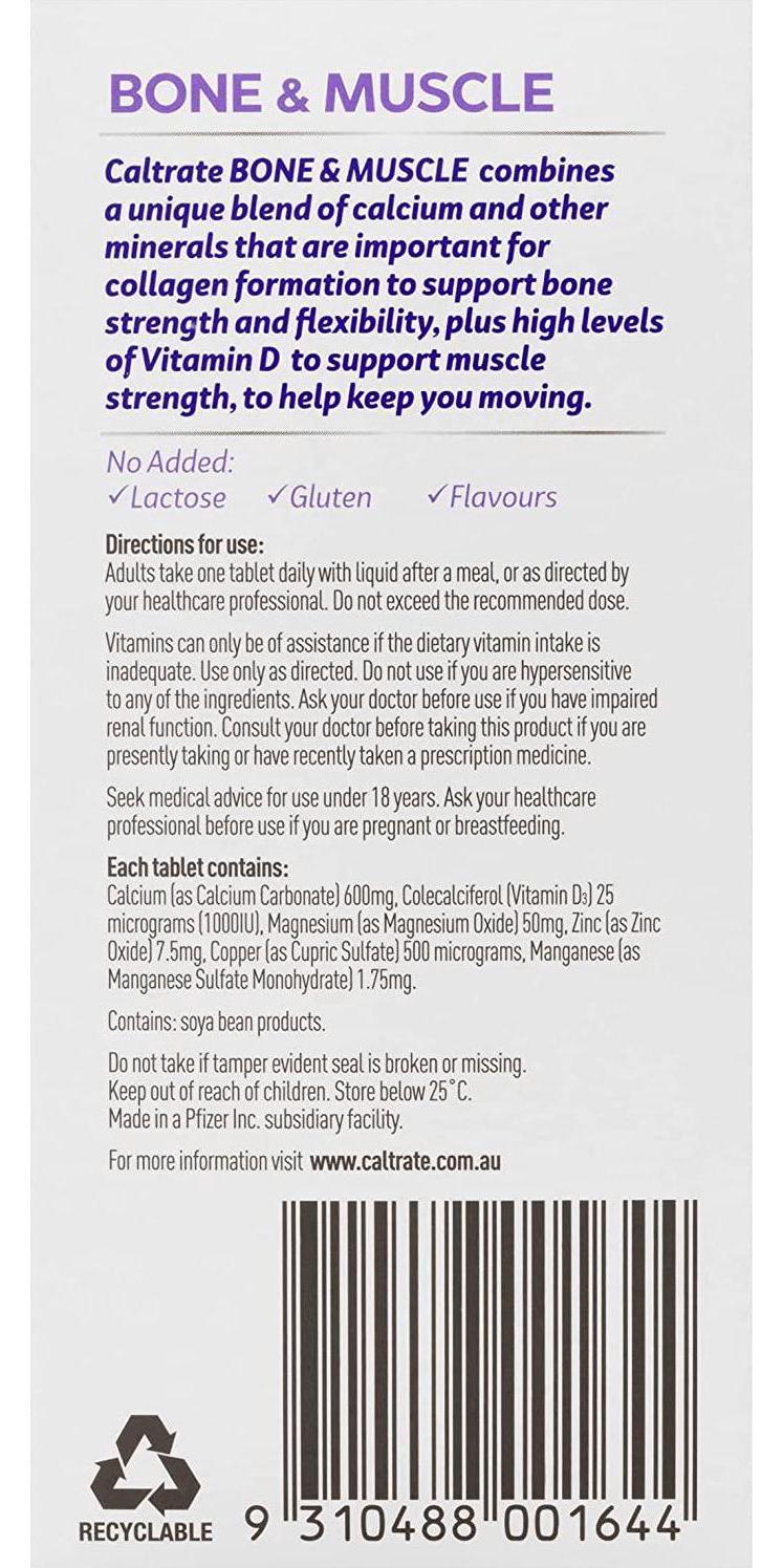 Caltrate Bone And Muscle Health Tablets, Multi 100 Count (Pack of 1)