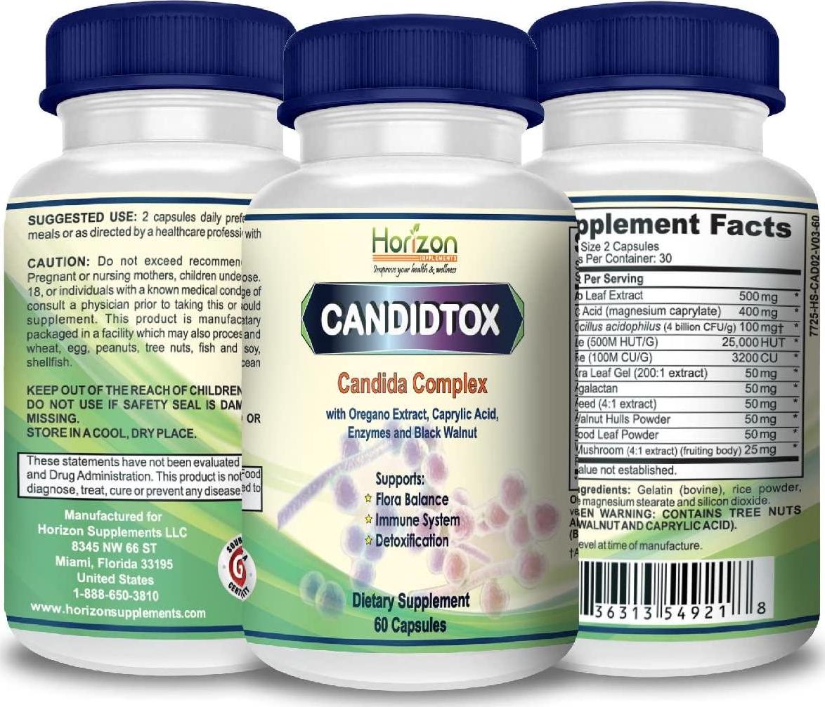 Candida Cleanse Support and Detox with Natural Herbs, probiotics and Oregano Oil. Extra Strength Candida Supplements for Men and Women.