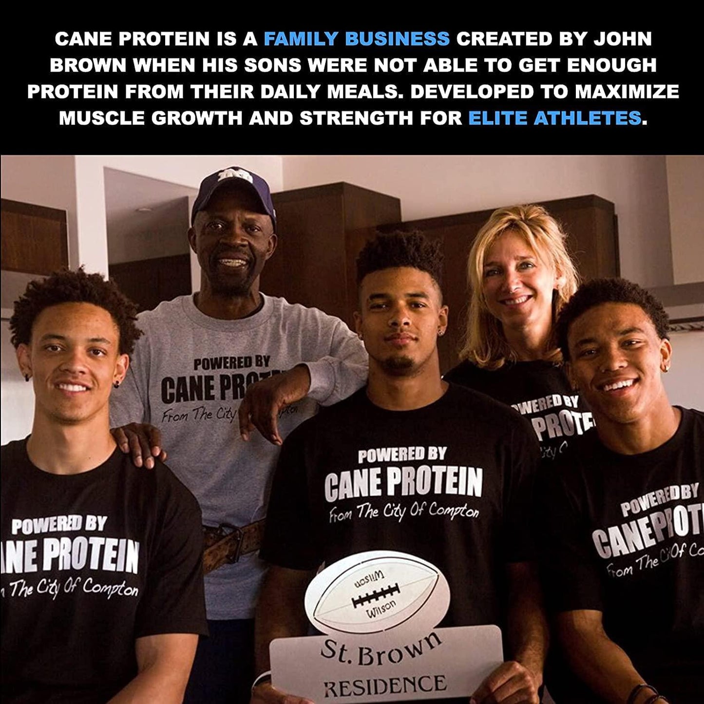 Cane Protein - Vanilla Whey Powdered Drink Mix Used by Professional Athletes - 3 LBS (41 Servings)