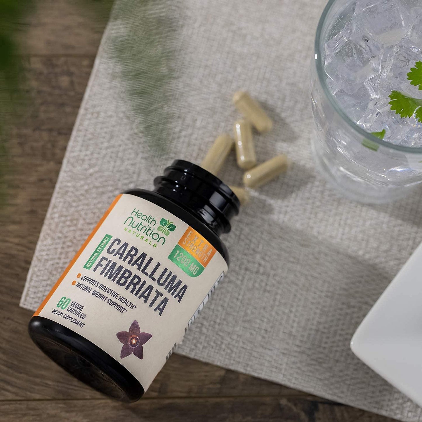 Caralluma Fimbriata Extract 1200 mg - Maximum Strength Natural Endurance Support, Best Vegan Caps for Women and Men - 60 Capsules