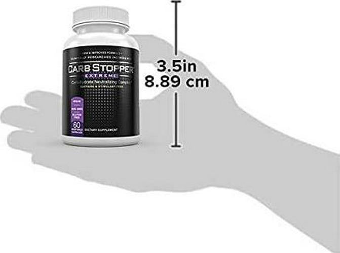 Carb Stopper Extreme (5 Bottles) Maximum Strength, Natural Carbohydrate and Starch Neutralizer | Keto Diet Cheat Supplement to Intercept Carbs with White Kidney Bean Extract, 60 Caps Each