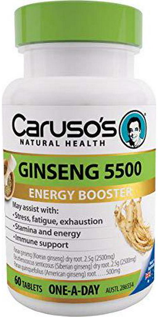 Caruso's Ginseng 5500 Energy Booster 60 Tablets