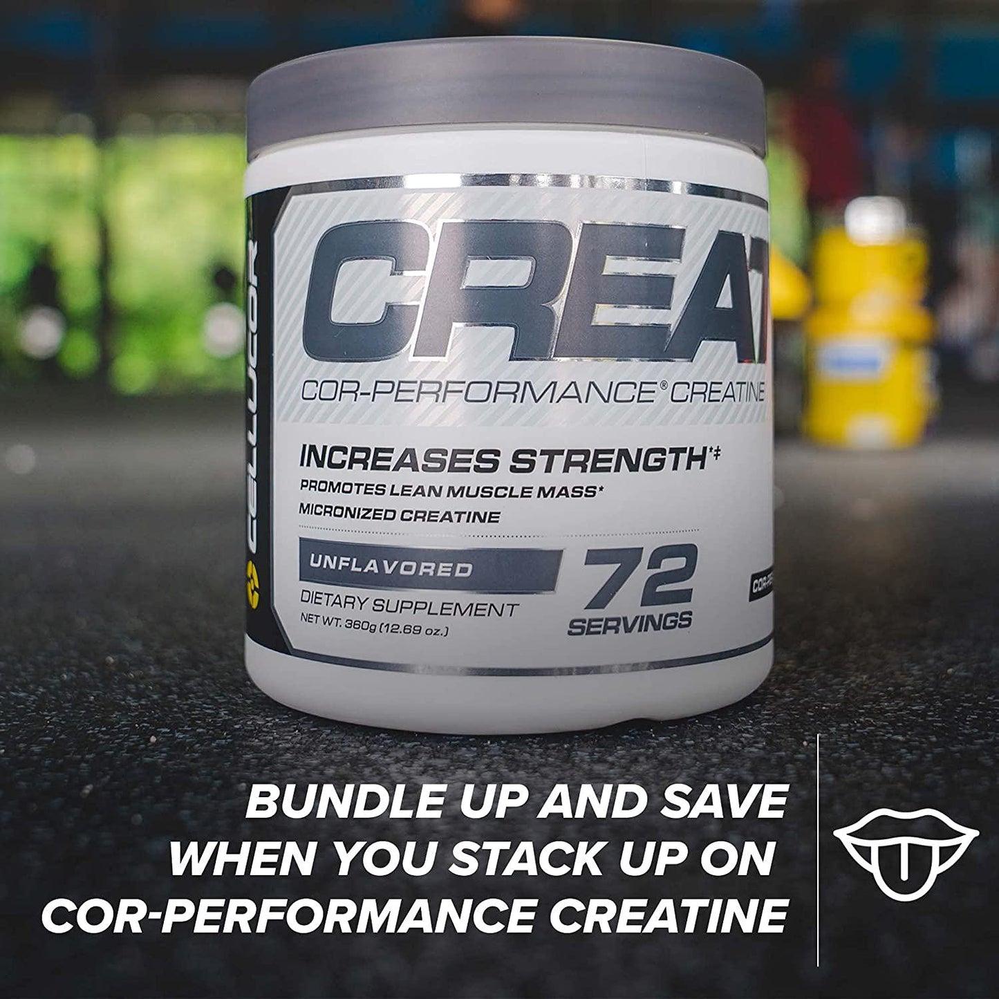 Cellucor Pre Workout and Creatine Bundle, C4 Original Pre Workout Powder, Fruit Punch, 30 Servings + Cor Performance Creatine Powder, 72 Servings