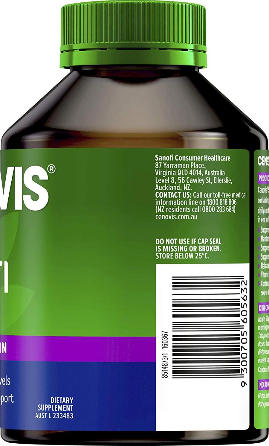 Cenovis 50+ Multi - All-In-One Multivitamin - Daily Nutritional Support for People 50 Years and Over, 100 Capsules