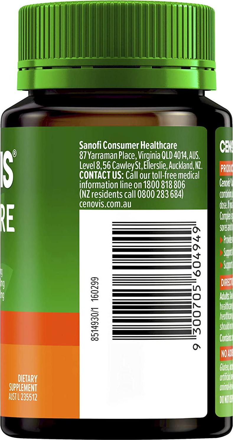 Cenovis Cold Sore Complex - Relief from symptoms of facial cold sores - Supports immune system function, 30 Tablets