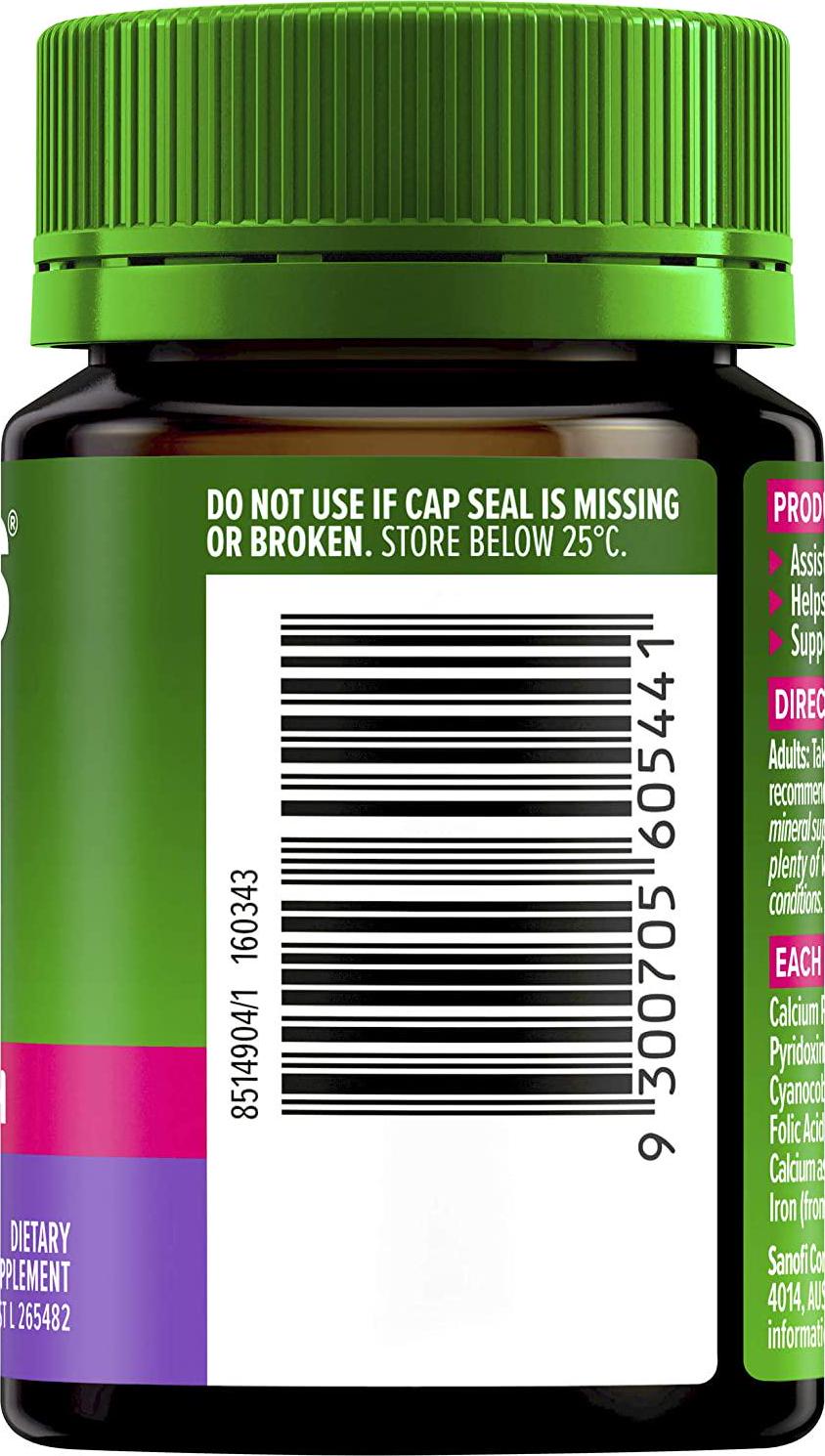 Cenovis Iron Plus Tablets, Assists Absorption, Supports Energy Levels, Relieves Fatigue, Mostly Green, 80 Count (Pack of 1)