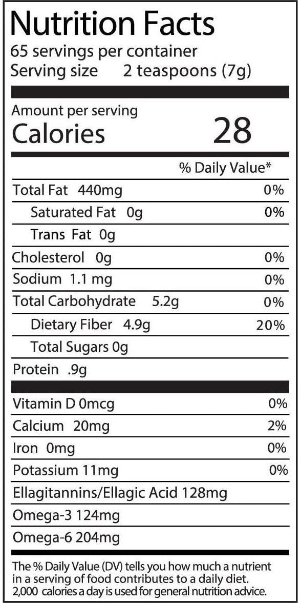Certified Organic Meeker Red Raspberry Seed Powder - 1 lb (454 Grams) - Ellagic Acid and Ellagitannins Supplement - Milled from organically Grown Seed That is Cold Pressed by Berry Beautiful