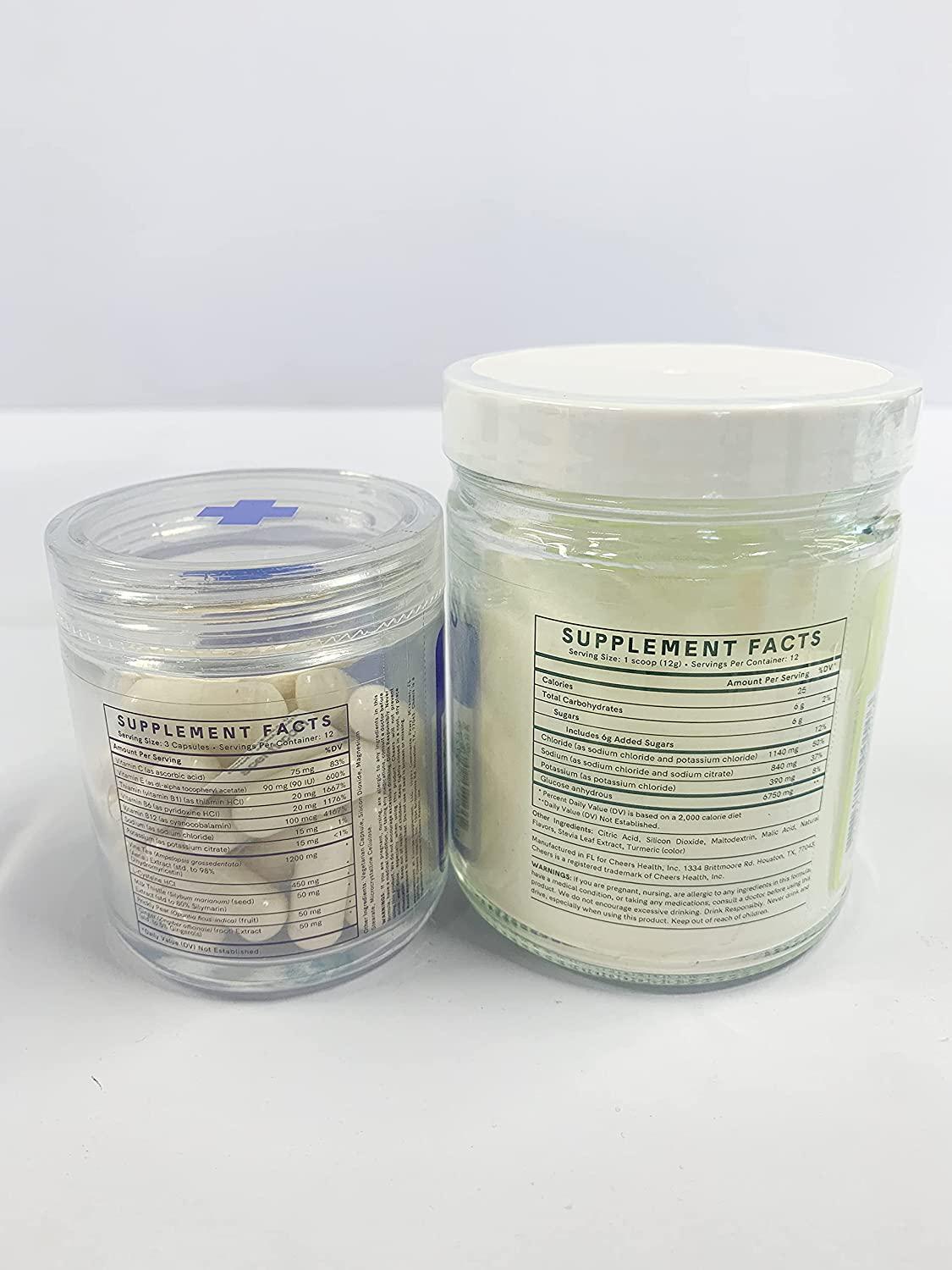 Cheers Restore and Hydrate Combo | for Fast Liver Detox and Rehydration. Feel Great After Drinking and Replenish with Our Electrolyte Formula (Double)