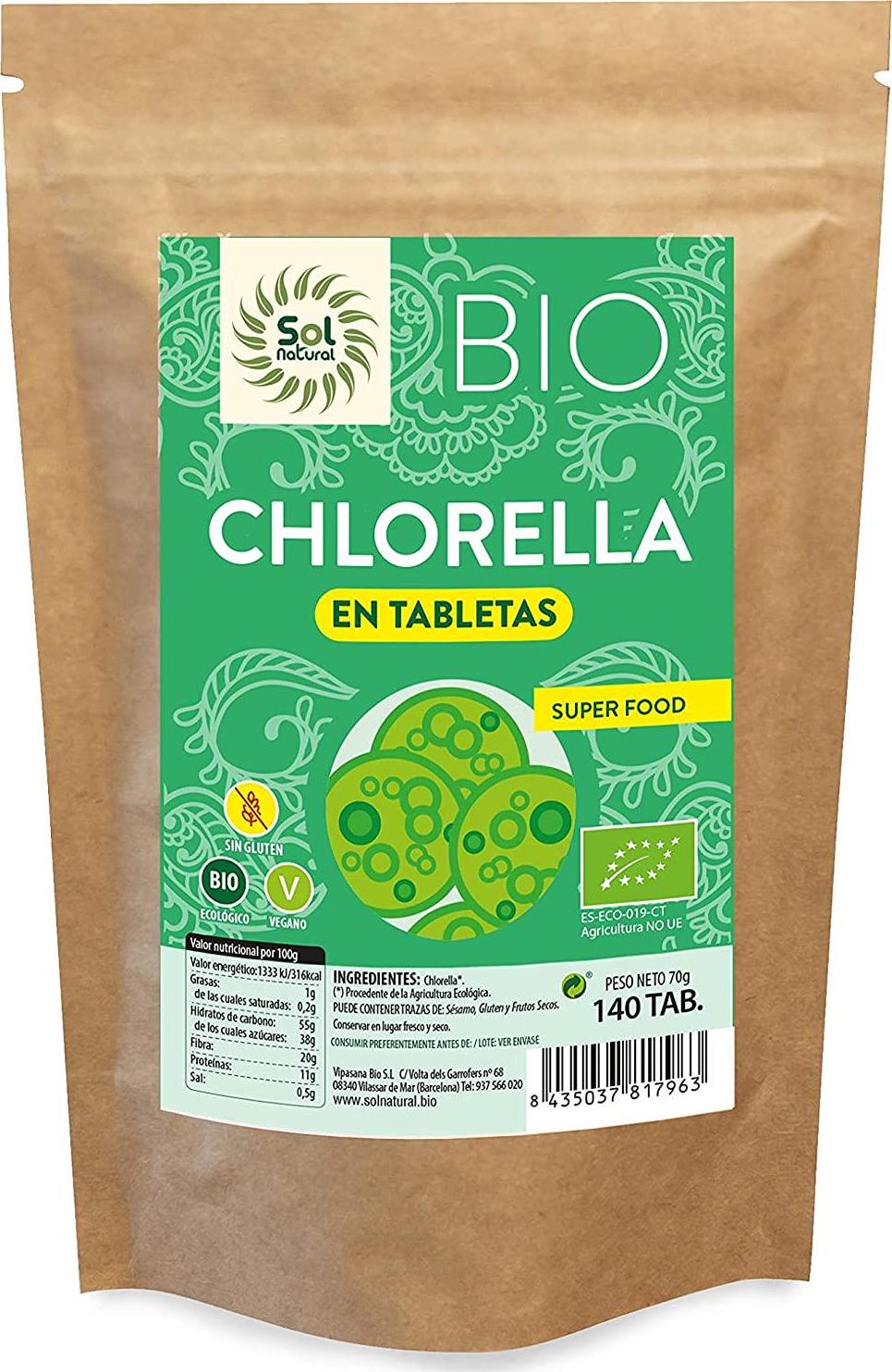 Chlorella Natural Sun 140 Tablets
