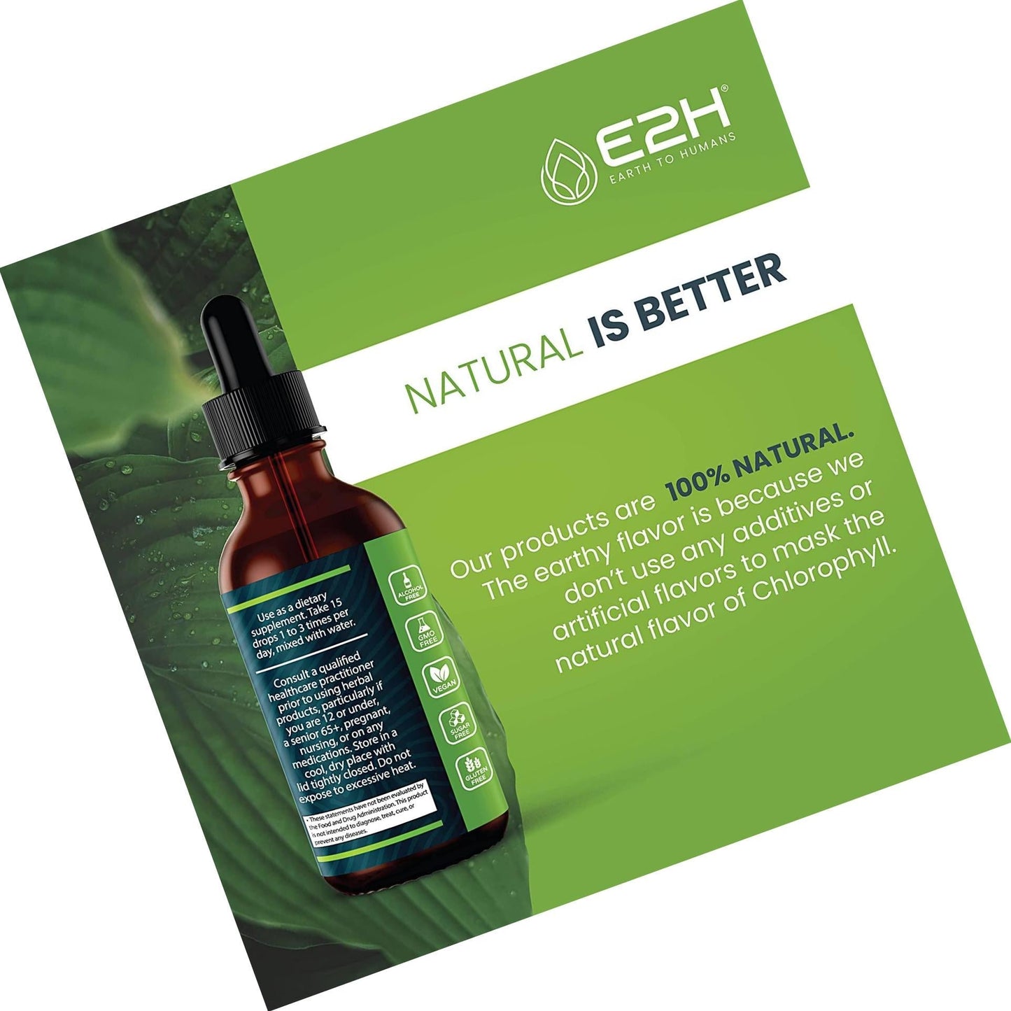 Chlorophyll Liquid Drops - 100% All-Natural Concentrate Energy Booster, Digestion and Immune System Supports, Internal Deodorant - Highly Absorbent Liquid Formula - 120 Servings