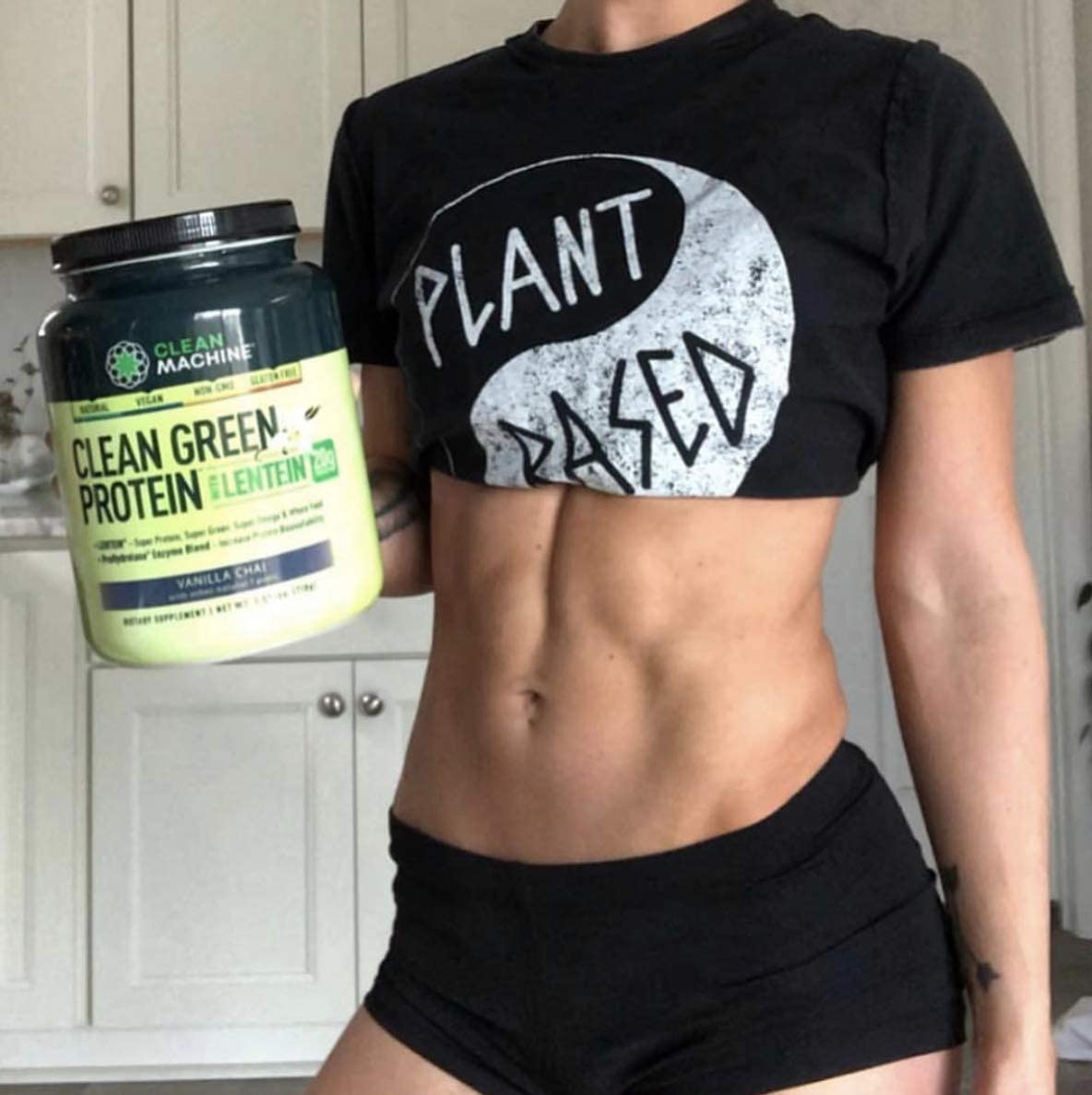 Clean Green Protein with Lentein - Whole Food Vegan Plant Based Protein Powder - Only Plant Sourced B12 Protein Powder - Vanilla Chai - 1.75lbs - Gluten Free