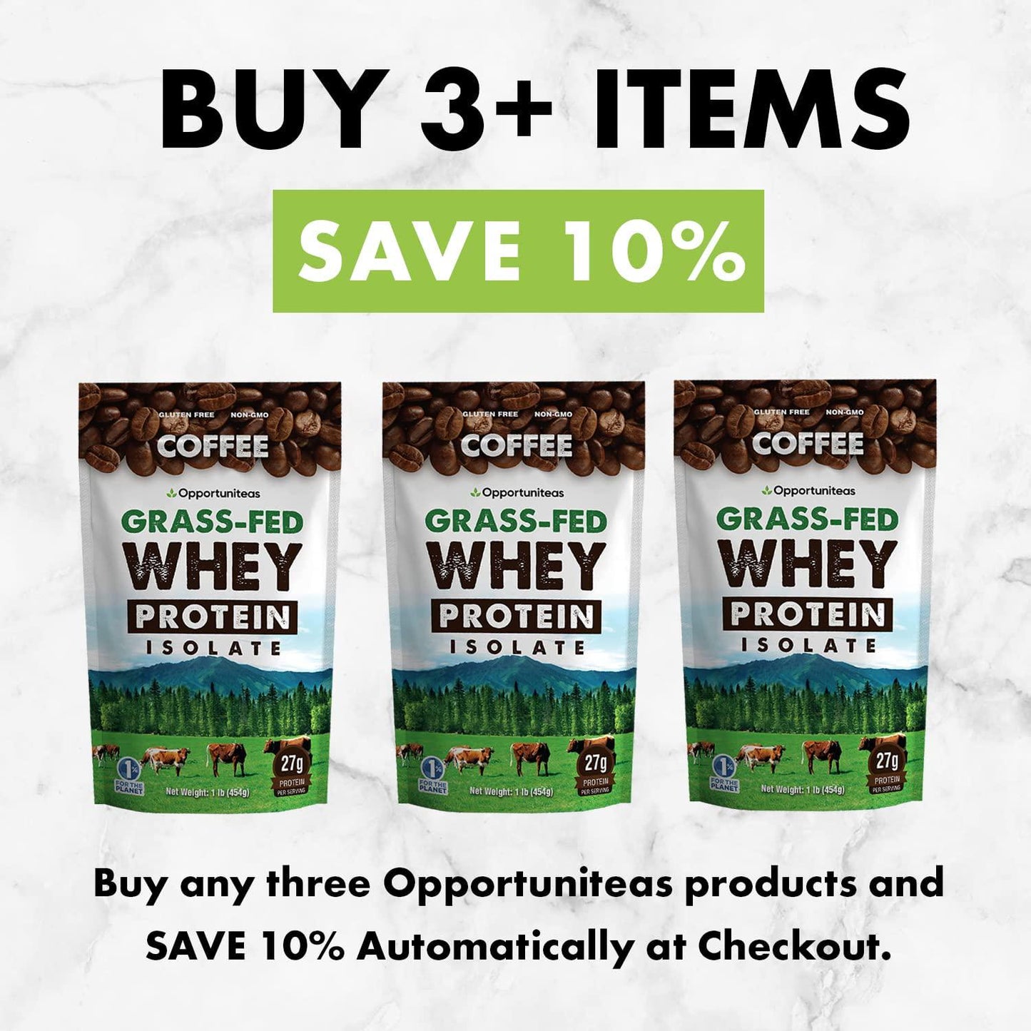 Coffee Protein Powder - Grass Fed Whey Isolate + Colombian Coffee - Low Carb and 60mg Caffeine - Boost Energy Pre or Post Workout - Keto Friendly Drinks, Lattes, Shakes, Smoothies and Recipes - 1 Pound