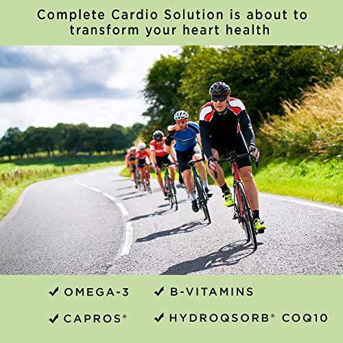 Complete Cardio Solution: Heart Health Supplement, Cholesterol Support, Blood Pressure Support, CoQ10 Supplement 100 mg, HydroQsorb, Capros, Omega-3. 60 Softgels