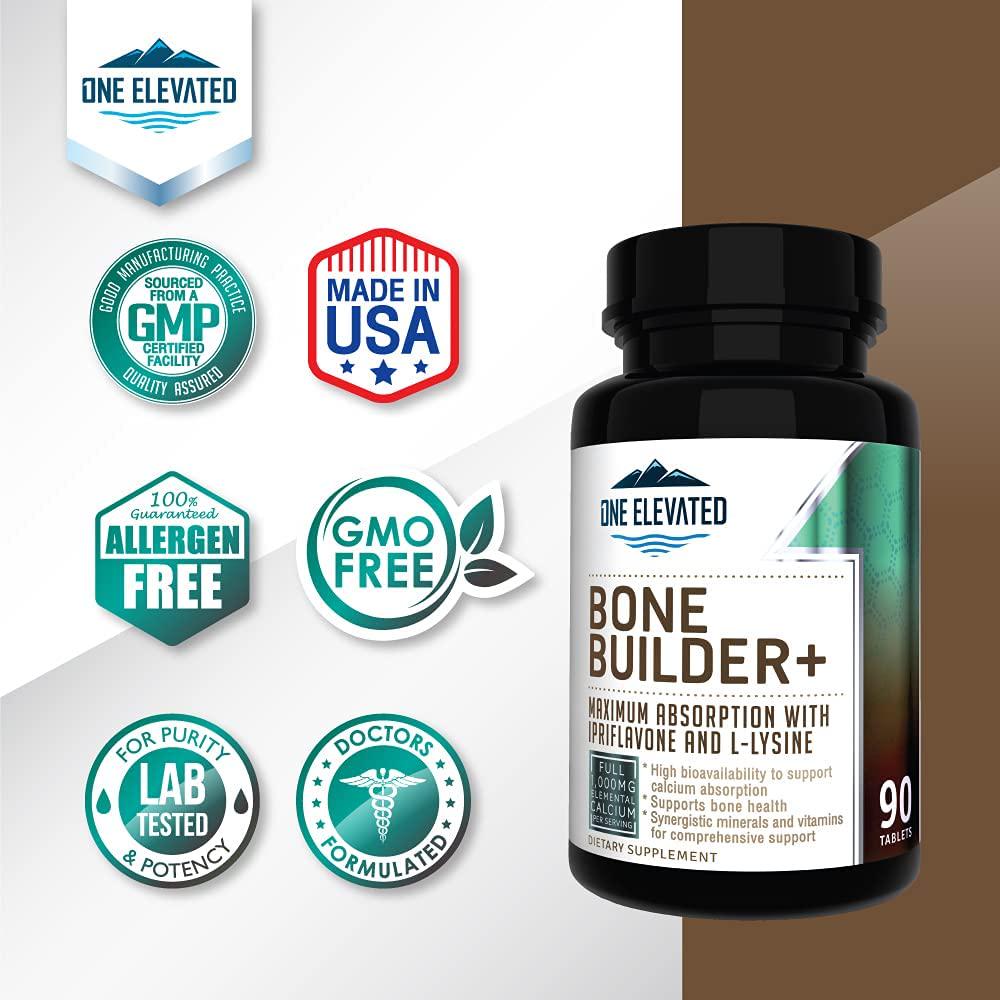 Comprehensive Bone Builder Calcium Supplement. Formulated with Highest Grade Calcium -Carbonate/Hydroxyapatite/Citrate, Magnesium, Zinc, D3. Works in Sync for Optimum Bone Health and Bone Strength.