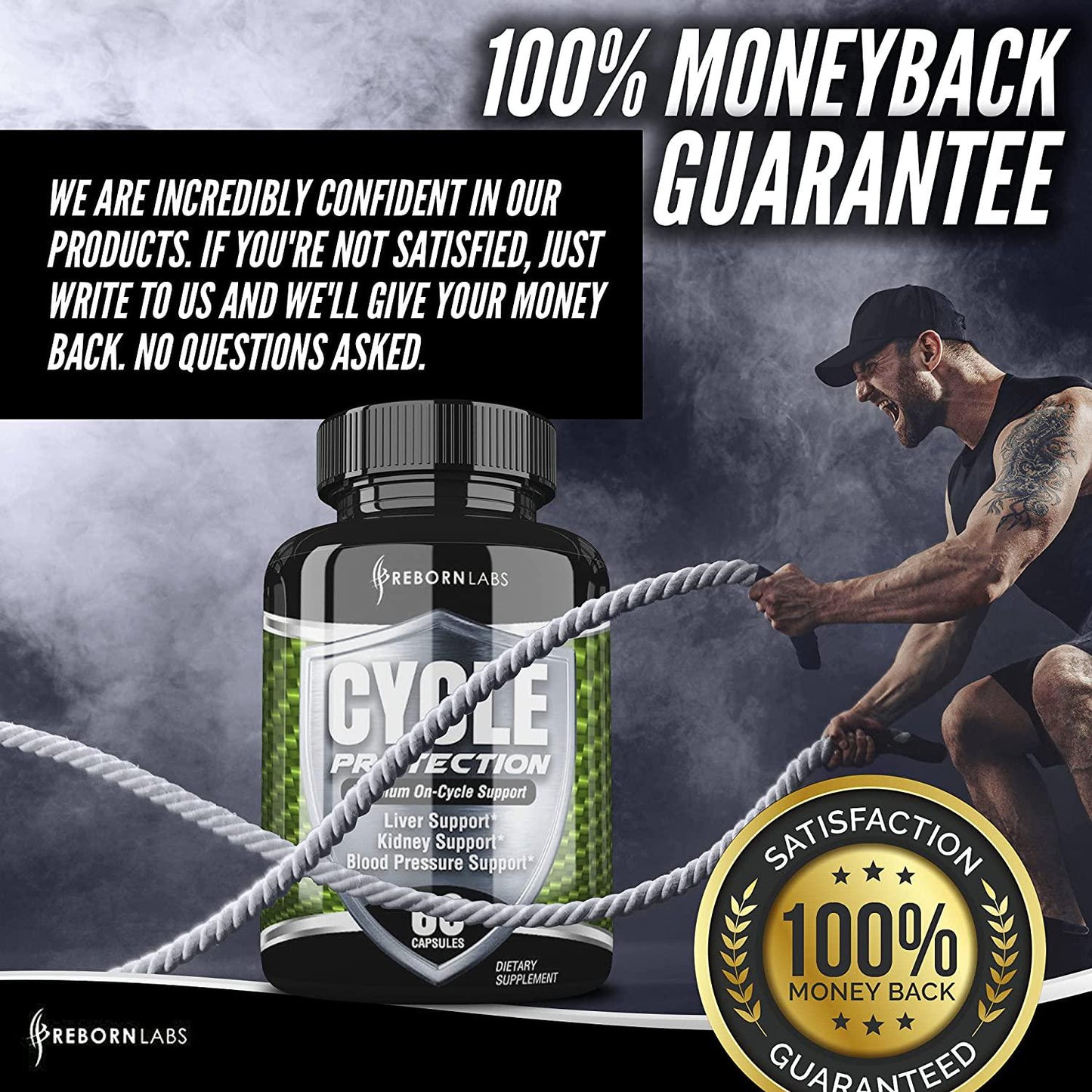 Cycle Protection | Premium Liver Support Supplement for Bodybuilders, Weightlifters, and Athletes | with Milk Thistle, Zinc, Dandelion, Berberine, and More | 60 Capsules