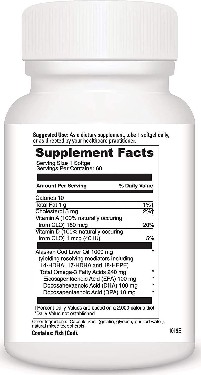 DaVinci Laboratories – SPM Complete, Proresolving Mediators from Cod Liver Oil for Immune Health, 60 Capsules