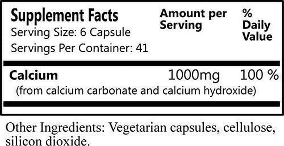 Daily Manufacturing Cal-II Yeast Free 250 Vegetarian Capsules Calcium Dietary Supplement