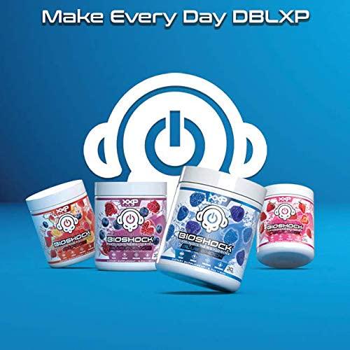 Dbl XP Labs Metabolic Bioshock - Healthy Gaming Energy Drink Powder, Gamer Focus Formula, Strawblaze, 30 Servings