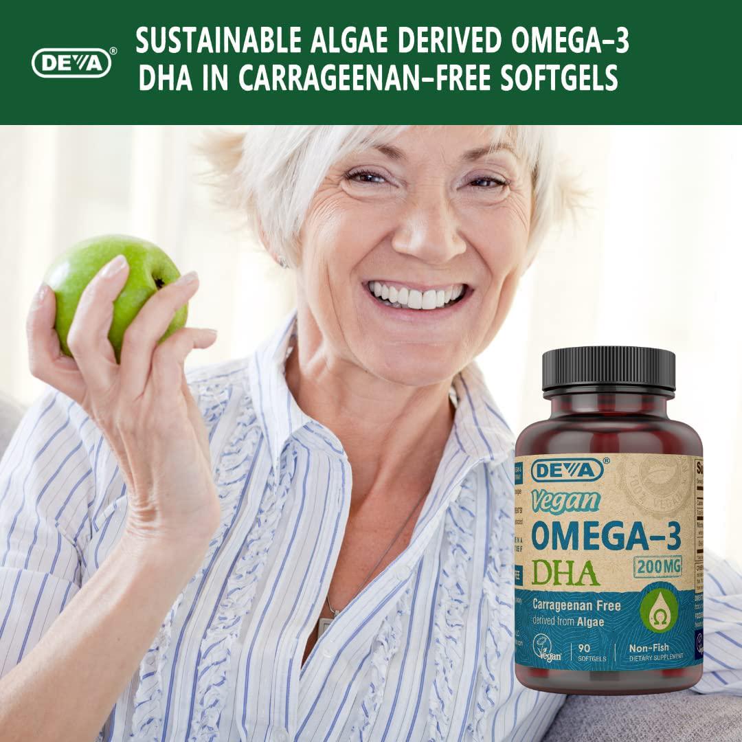 Deva Vegan Omega-3 Dha - 90 Vegan Softgels (Pack of 2)