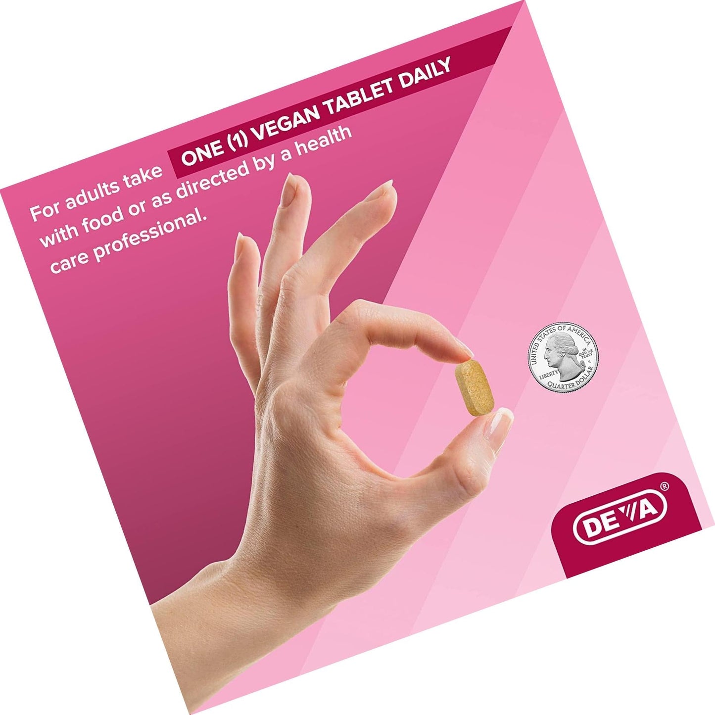 Deva Vegan Vitamins Hair, Nails and Skin Supplement with 500 mcg of Biotin Per Tablet - 90 Tablets