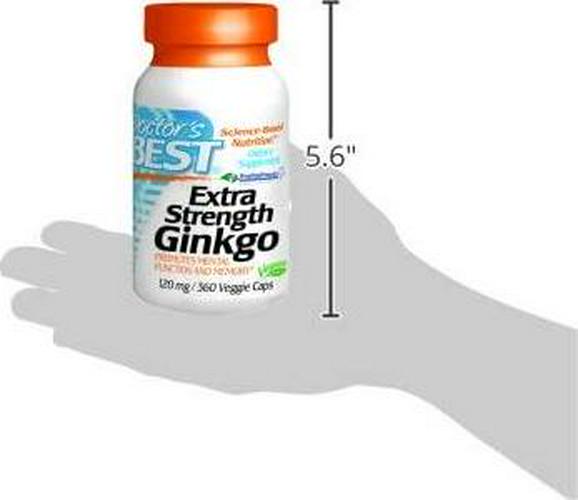 Doctor's Best Extra Strength Ginkgo, Non-GMO, Vegan, Gluten Free, Soy Free, Promotes Mental Function and Memory, 120 mg, 360 Count (Pack of 1)